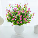 Purple artificial eucalyptus plant – wedding and living room decor by Decorbites