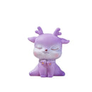 Purple cartoon sika deer resin ornament bedroom decor figurine by Decorbites