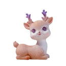 Purple cartoon sika deer resin ornament bedroom decor figurine by Decorbites