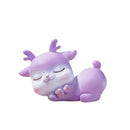 Purple cartoon sika deer resin ornament bedroom decor figurine by Decorbites