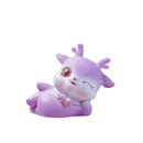Purple cartoon sika deer resin ornament bedroom decor figurine by Decorbites