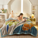 GobekUsa Double Layer Raschel Blankets: Soft & Cozy Faux Fur Mink Throw