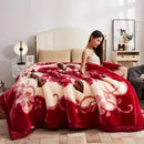 GobekUsa Double Layer Raschel Blankets: Soft & Cozy Faux Fur Mink Throw