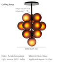 GobekUsa Grape Chandelier: Modern Glass Ball Pendant Lamp for Living Room and Bedroom