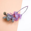 Purple & green 10pcs plastic grass artificial plants living room decor by Decorbites