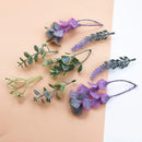 Purple & green 10pcs plastic grass artificial plants living room decor by Decorbites