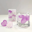 Purple heart ice cube mold kitchen reusable tray by Decorbites