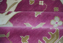 Purple, Ivory and Olive Traditional Hand knotted Oriental Oushak 9x12 wool Area Rug by The Rug Decor