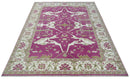 Purple, Ivory and Olive Traditional Hand knotted Oriental Oushak 9x12 wool Area Rug by The Rug Decor