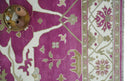 Purple, Ivory and Olive Traditional Hand knotted Oriental Oushak Multi Size wool Area Rug
