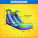 Large Purple Marble Inflatable Water Slide With Pool And Blower (SAK82910) by SAKSBY WHOLESALE