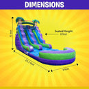 Large Purple Marble Inflatable Water Slide With Pool And Blower (SAK82910) by SAKSBY WHOLESALE
