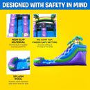 Large Purple Marble Inflatable Water Slide With Pool And Blower (SAK82910) by SAKSBY WHOLESALE
