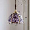 GobekUsa Crystal Glass LED Pendant: Tiffany Style Hanging Light for Living Room