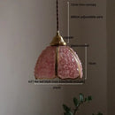 GobekUsa Crystal Glass LED Pendant: Tiffany Style Hanging Light for Living Room