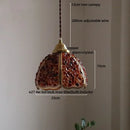 GobekUsa Crystal Glass LED Pendant: Tiffany Style Hanging Light for Living Room