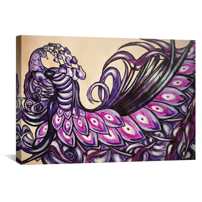 Purple Peacock Canvas