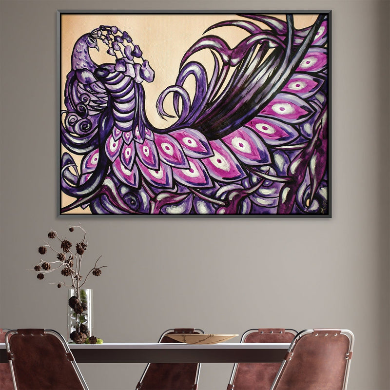 Purple Peacock Canvas