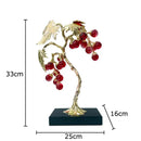 GobekUsa Crystal Grape Tree Ornaments Gold-plated Vine Home Decor Living Room Desk Aesthetic