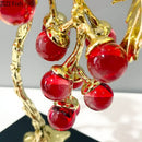 GobekUsa Crystal Grape Tree Ornaments Gold-plated Vine Home Decor Living Room Desk Aesthetic