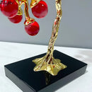 GobekUsa Crystal Grape Tree Ornaments Gold-plated Vine Home Decor Living Room Desk Aesthetic