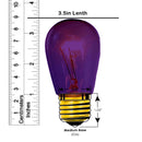Purple S14 Edison Light Bulbs by Lee Display