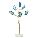 GobekUsa Golden Agate Tree Metal Decor Home Figurine Art Piece