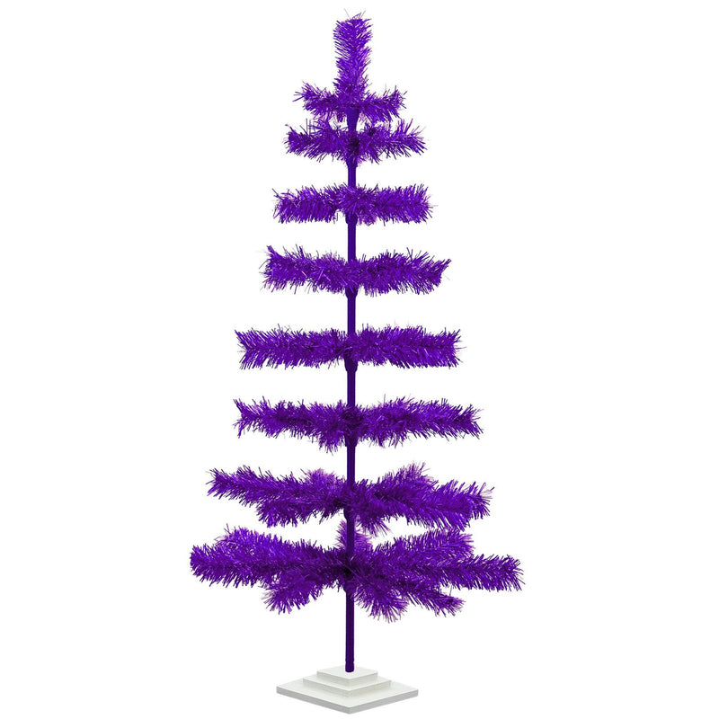 Purple Tinsel Christmas Tree