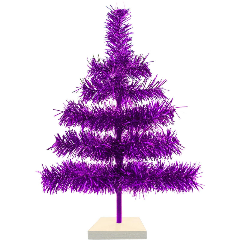 Purple Tinsel Christmas Tree