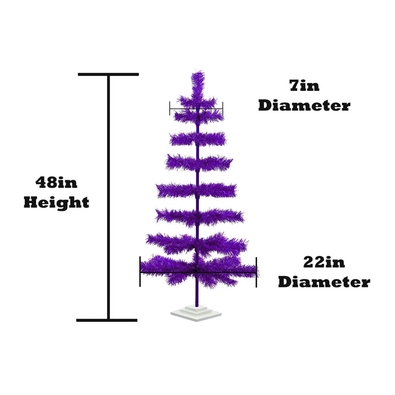 Purple Tinsel Christmas Tree