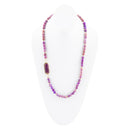 Purple Turquoise Linked Golden Necklace