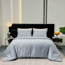 GobekUsa Jacquard Satin Duvet Cover Set - Luxury Solid Soft Quilt Kit