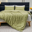 GobekUsa Jacquard Satin Duvet Cover Set - Luxury Solid Soft Quilt Kit