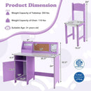 Kids Table and Chair Set for Arts Crafts Homework Home School-Purple by LJGDeals