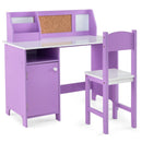 Kids Table and Chair Set for Arts Crafts Homework Home School-Purple by LJGDeals