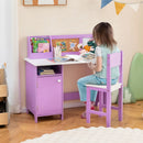 Kids Table and Chair Set for Arts Crafts Homework Home School-Purple by LJGDeals