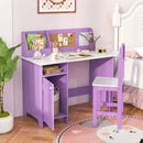 Kids Table and Chair Set for Arts Crafts Homework Home School-Purple by LJGDeals