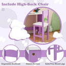 Kids Table and Chair Set for Arts Crafts Homework Home School-Purple by LJGDeals