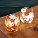 Globe Whiskey Tumblers Set of 2 by Viski