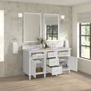 James Martin Lorelai 60" Double Bathroom Vanity, Bright White