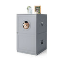2-tier Litter Hidden Cat House With Anti-toppling Device by LJGDeals