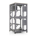 Outdoor Cat House Enclosures on Wheels Kitten Cages with Resting Box-Gray by LJGDeals