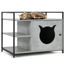 Enclosure Hidden Litter Furniture Cabinet with 2-Tier Storage Shelf by DirectDeals
