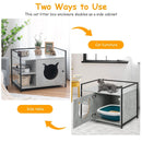 Enclosure Hidden Litter Furniture Cabinet with 2-Tier Storage Shelf by LJGDeals