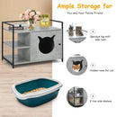 Enclosure Hidden Litter Furniture Cabinet with 2-Tier Storage Shelf by LJGDeals