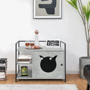 Enclosure Hidden Litter Furniture Cabinet with 2-Tier Storage Shelf by LJGDeals