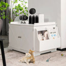 Large Wooden Cat Litter Box Enclosure with the Storage Rack by LJGDeals