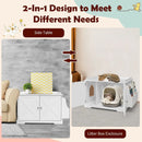 Large Wooden Cat Litter Box Enclosure with the Storage Rack by LJGDeals