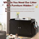 Large Wooden Cat Litter Box Enclosure with the Storage Rack by LJGDeals