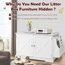 Large Wooden Cat Litter Box Enclosure with the Storage Rack by LJGDeals